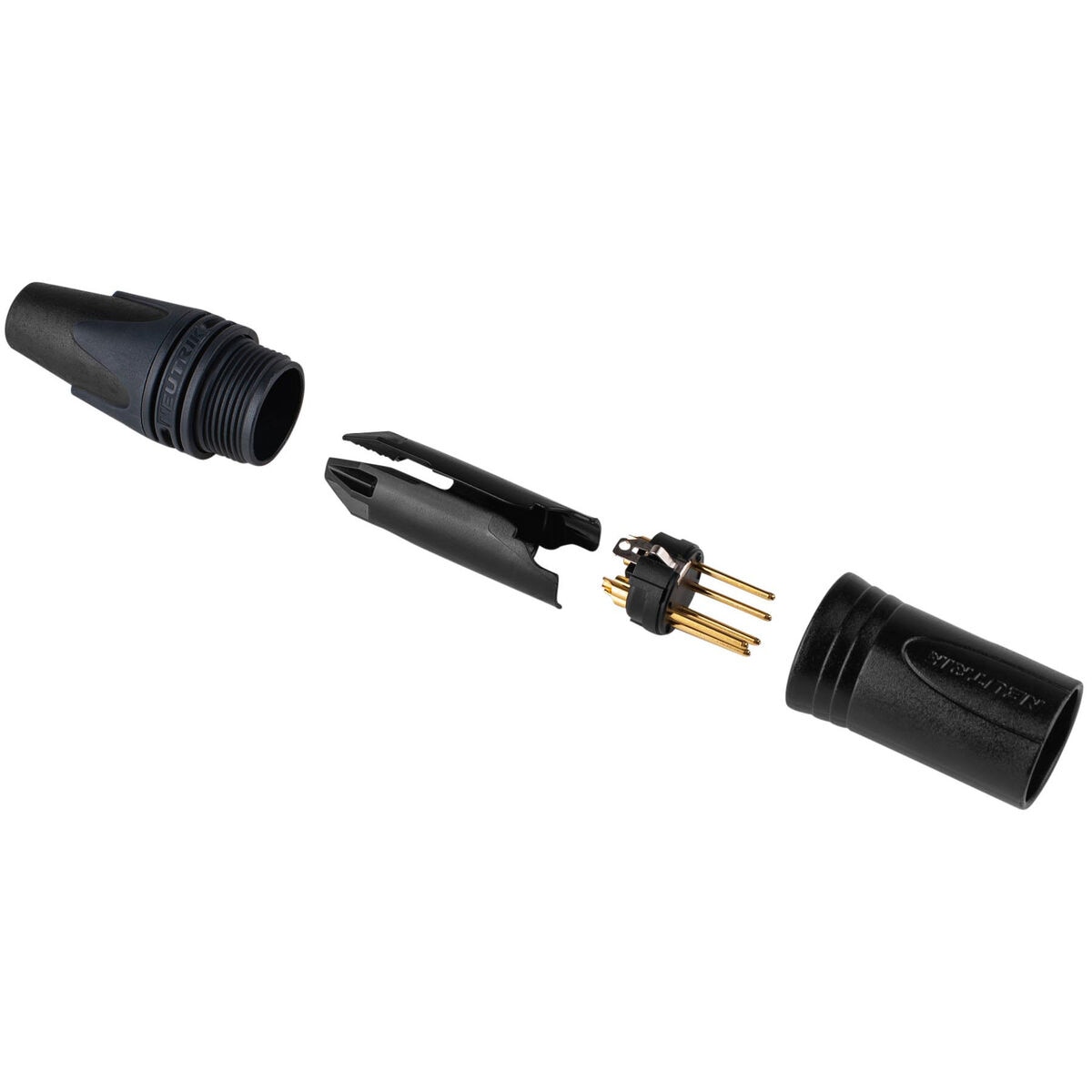 Neutrik NC5MXX-B 5-Pin XLR Male Cable Connector Black Metal